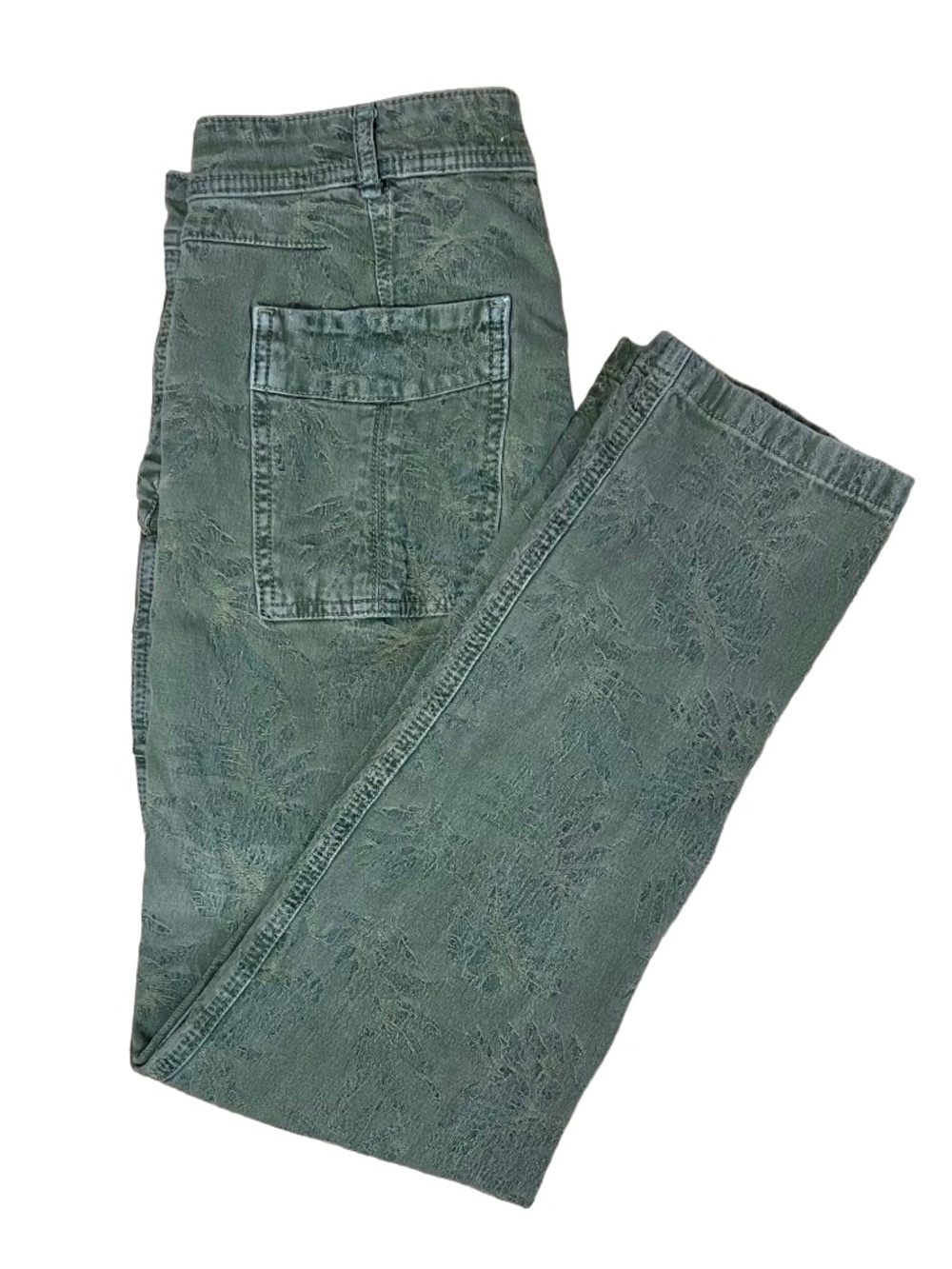 Anthropologie Pilcro The Wanderer Palm Leaf Pattern Utility Pants Size 27